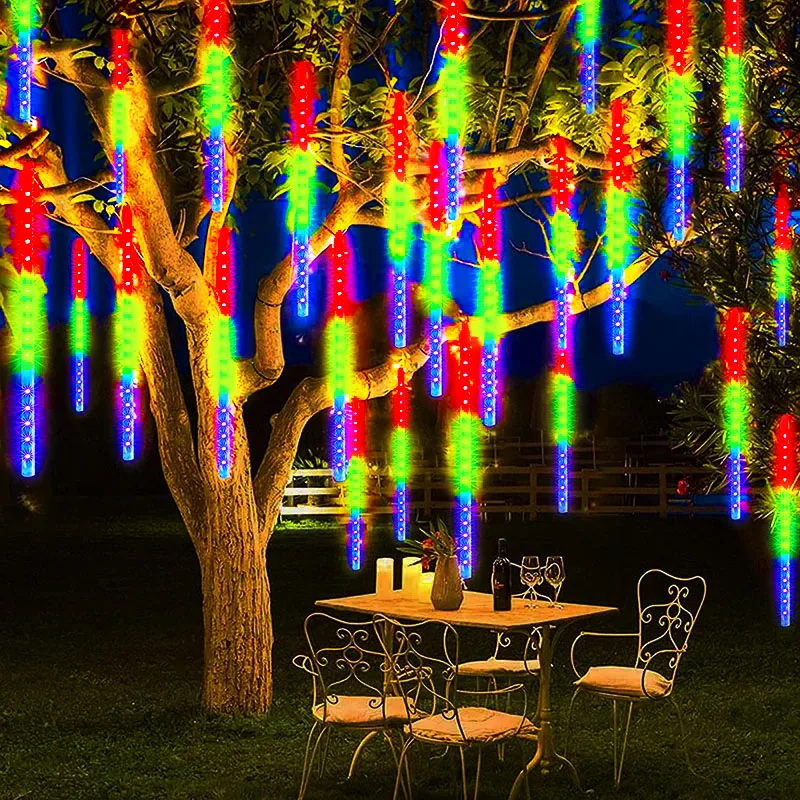 

Светодиодные водонепроницаемые гирлянды «метеоритный дождь», наружные светильники-ленты для сада вечерние ринки, свадьбы, рождественской елки, внутреннего дворика