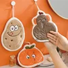 Cute Hand Towel Cartoon Wipe Handkerchief Rag  Vegetable Shape  Towels for Kitchen Bathroom KidsHanging Towel Soft Dish cloth 3