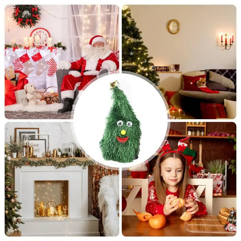 Dancing Christmas Hat Dancing Christmas Tree Plush Toy Interactive Swing Moving Animated Tree Hat For Toddler Kid