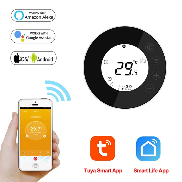 95~240V Smart WiFi Thermostat Intelligent App Control Remote Temperature  Controller works with Google Home, Alexa - AliExpress