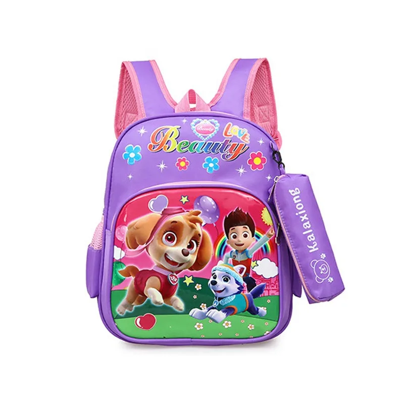 New Children's Backpack Kindergarten Boy and Girls Backpacks 3-6 Years Old School Bags Lightweight Cartoon Bag Free Pencil Case