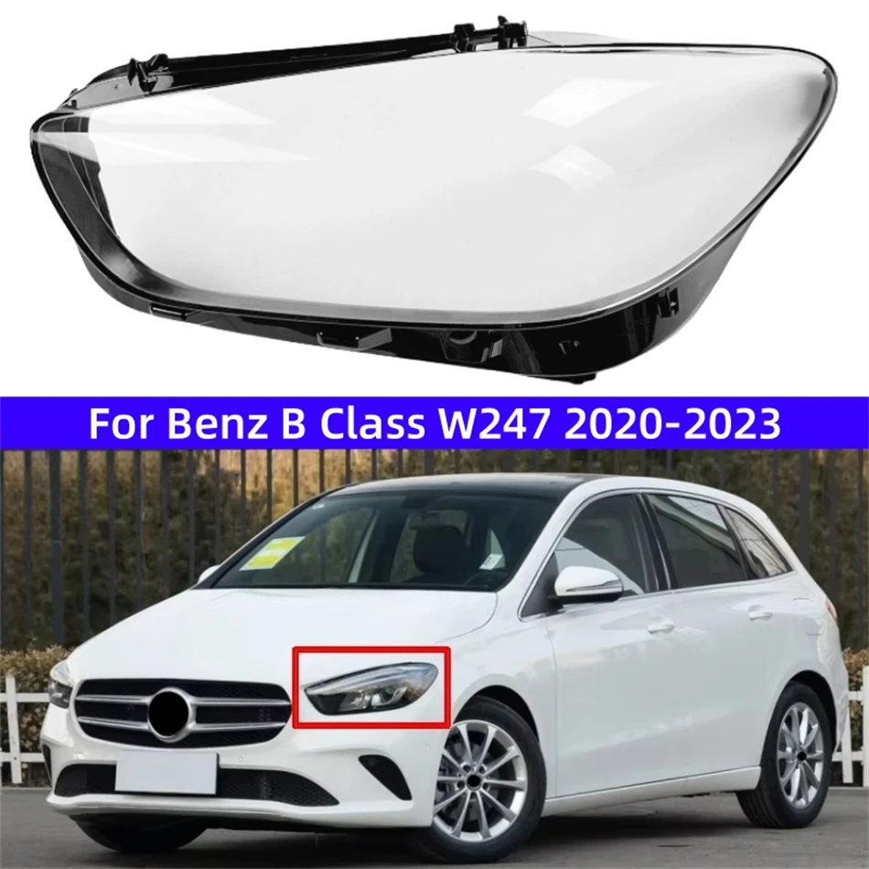 ベンツ 車 ヘッドライトガラス クリアライトカバー w247 glb 2020 2021 2022 フロントライト ベンツbクラスw247 b180 b200 b260 2020 2021用フロントランプカバー