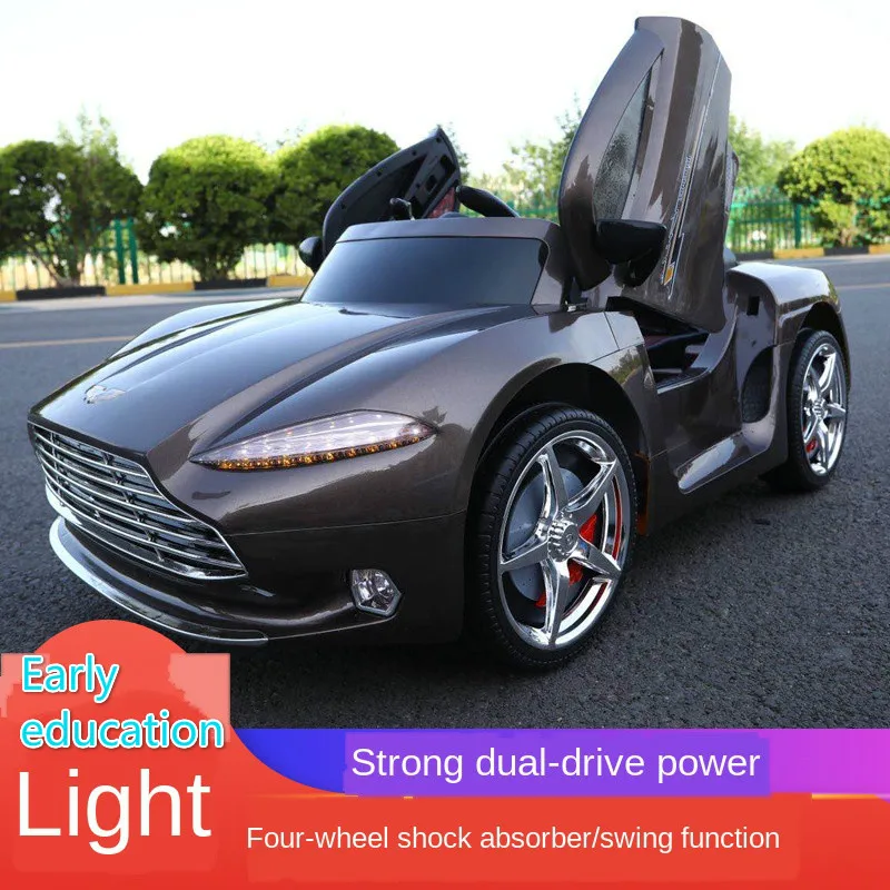 New Large Four-wheeled Children's Electric Car with Bluetooth Music Swing Outdoor Toy Electric Gaming Car for Kids Ride On look at the picture and guess the idiom game card children literacy puzzle play solitaire guess the music character game magic