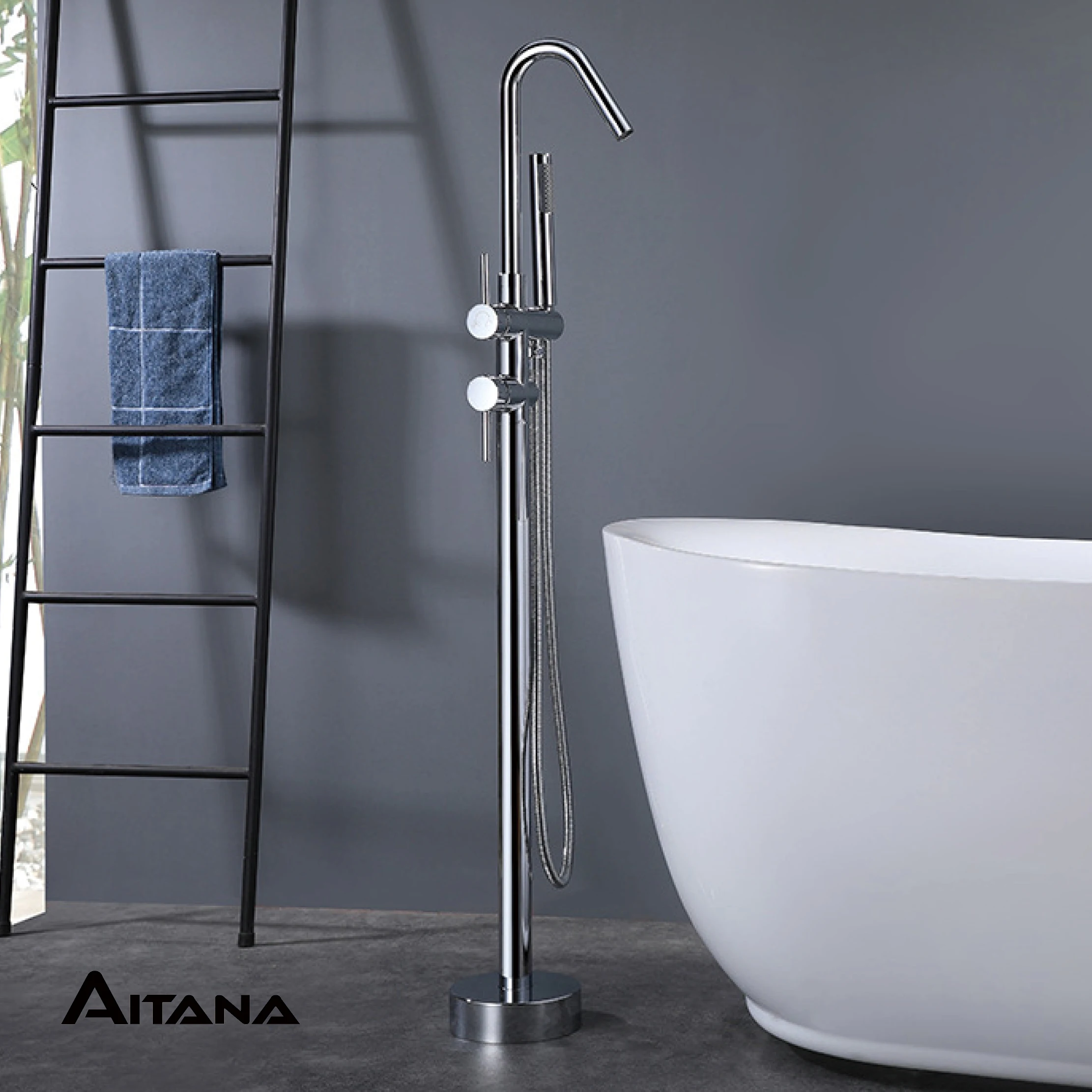 Простой хромированный латунный