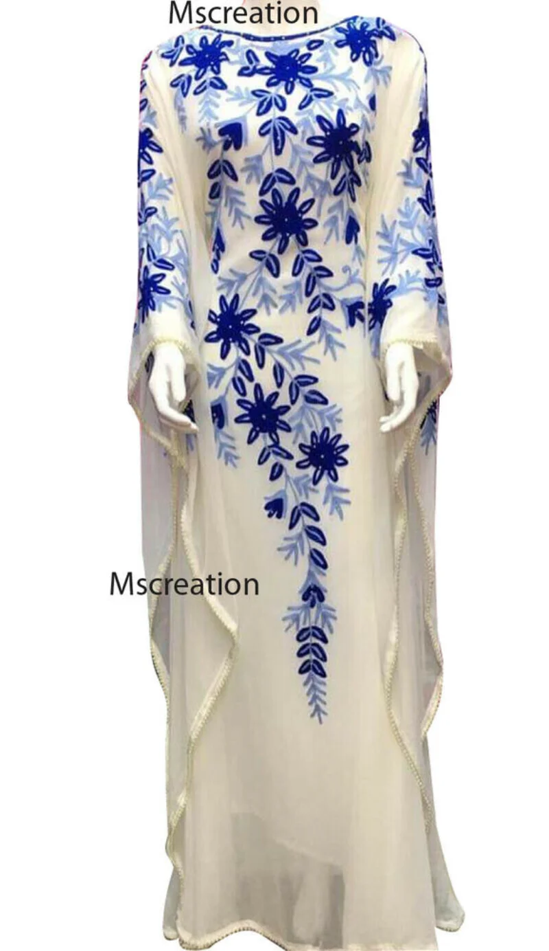 New Moroccan Dubai Kaftans Farasha Abaya Dress Very Fancy Long Gown