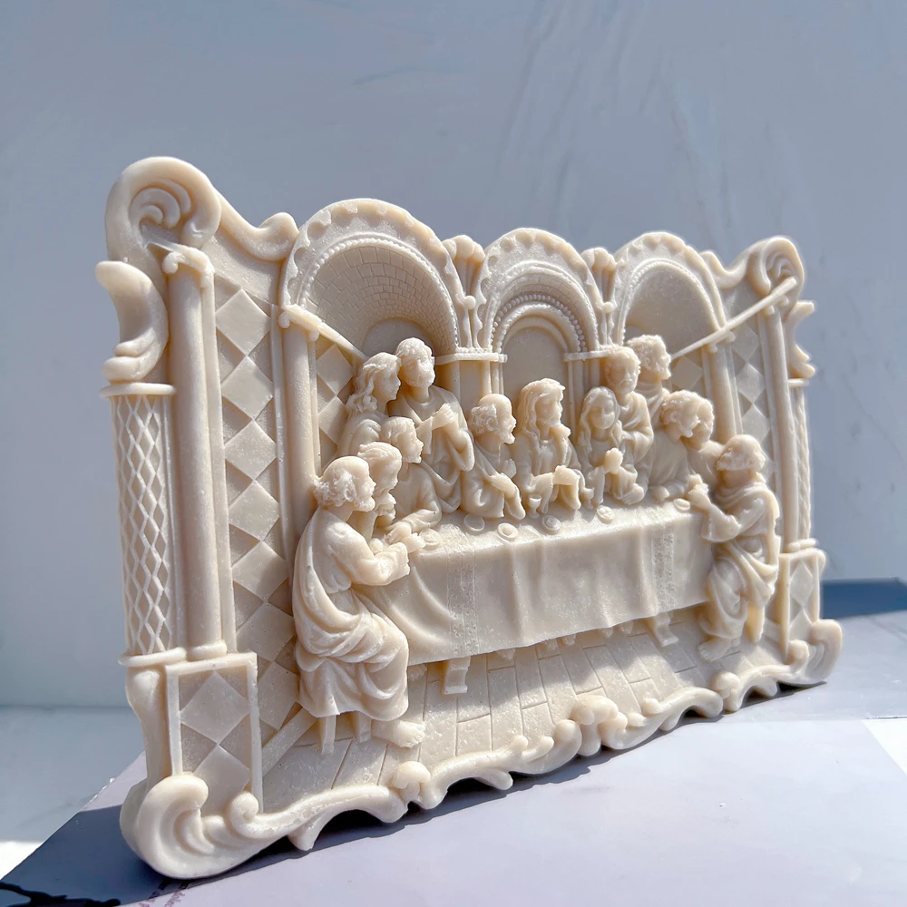 

Catholic Jesus Disciples Soy Wax Candle Mould Religious Sculpture Silicone Mold Holy Characters Church Decor