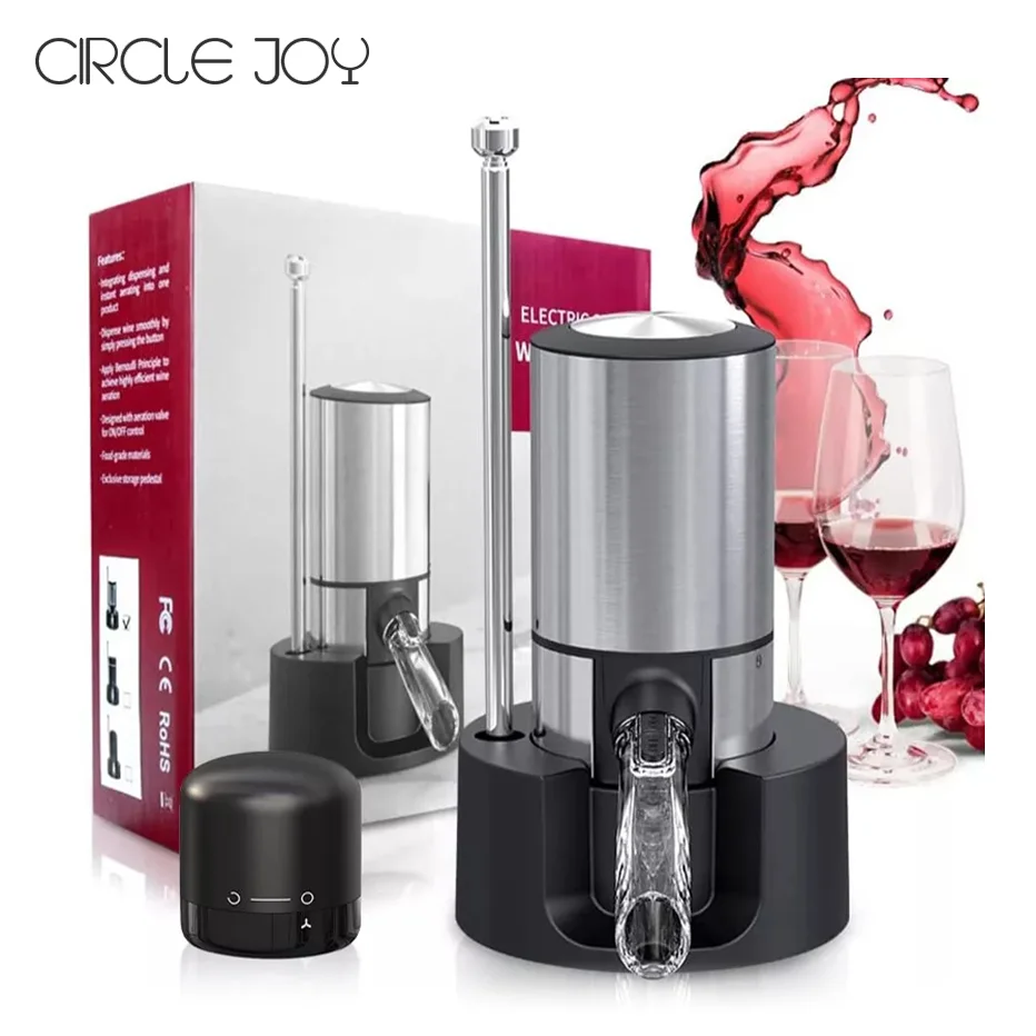 

Circle joy Электрический фотографический дозатор для вина, автоматический аэратор для вина, умный Графин для вина с одной кнопкой