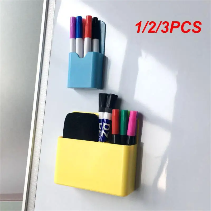 

1/2/3PCS Magnetic Fridge Storage Box Cans Marker Pencil Pen Holder Desk Organizer Storage Accessory Magnet Plastic Office School