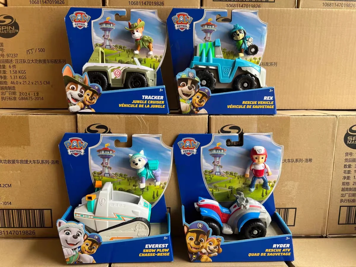 100%  Paw Patrol 어린이 장난감 차량 액션 피규어 개 애니메이션 인형 어린이 모델 어린이 생일 크리스마스 선물