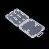 5/1pcs 8 in 1 Protector Holder Plastic Transparent mini For SD SDHC TF MS Memory Card Storage Case  Card Protecter Box Bag 3