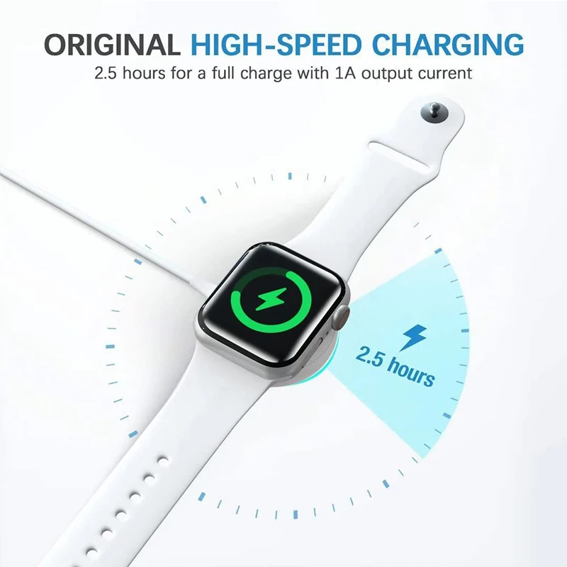 

Suitable For Apple Watch Charger Portable Mini Wireless Magnetic Absorption USB Charging Base Round Coil