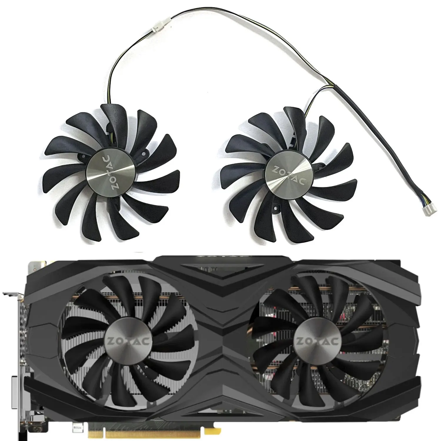 

NEW 95MM 4PIN GAA8S2U GTX 1080TI AMP GPU Fan，For ZOTAC GTX 1070 1070TI 1080 1080TI AMP Edition Graphics card cooling fan