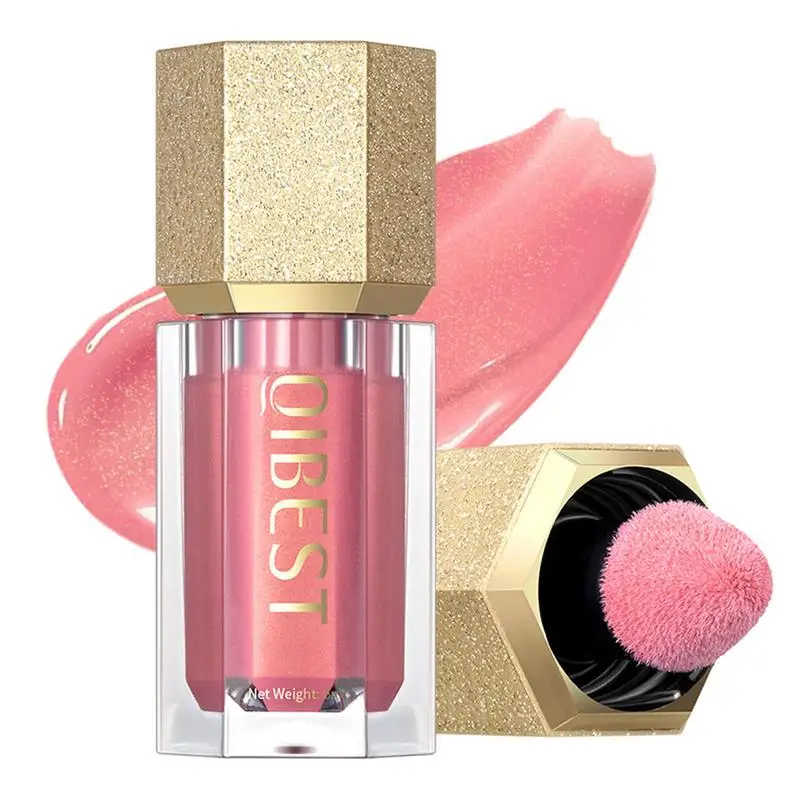 Liquid Cheek Blush Facial Nourishing Blush Cream Waterproof Multi-purpose Eyes&lips Makeup Blush Stick Cosmetics With Sponge 3