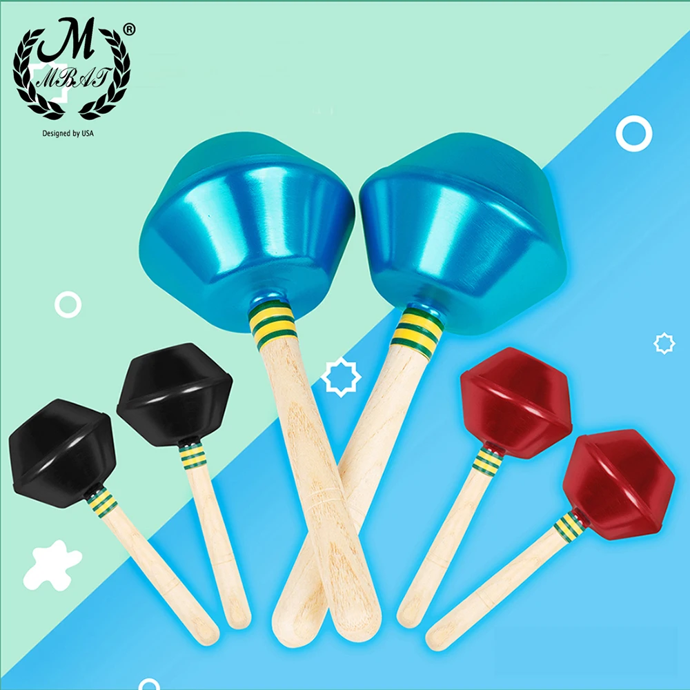 M MBAT Sand Hammer 2pcs Orff Sand Hammer with Wooden Handle Children's Musical Toys Puzzle Early Learning Toys Children's Gifts