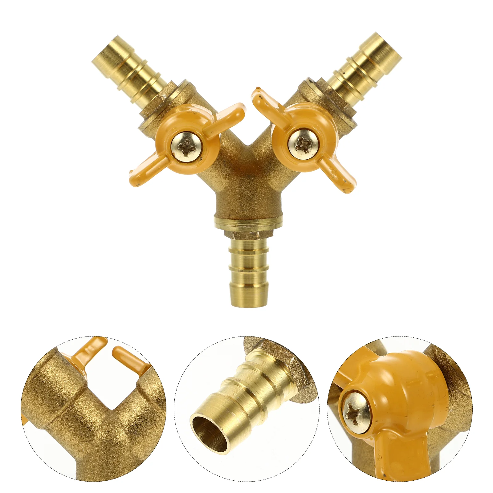 

Brass Shut Off Valves 3 Way Valves Heavy Duty Splitter for Water Fuel Air