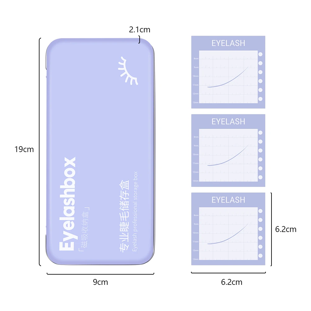 SAKURAHANA 속눈썹 이식 테이블 디스플레이 박스 개별 매달린 자석 시트용 팔레트 보관함 속눈썹 보호 박스