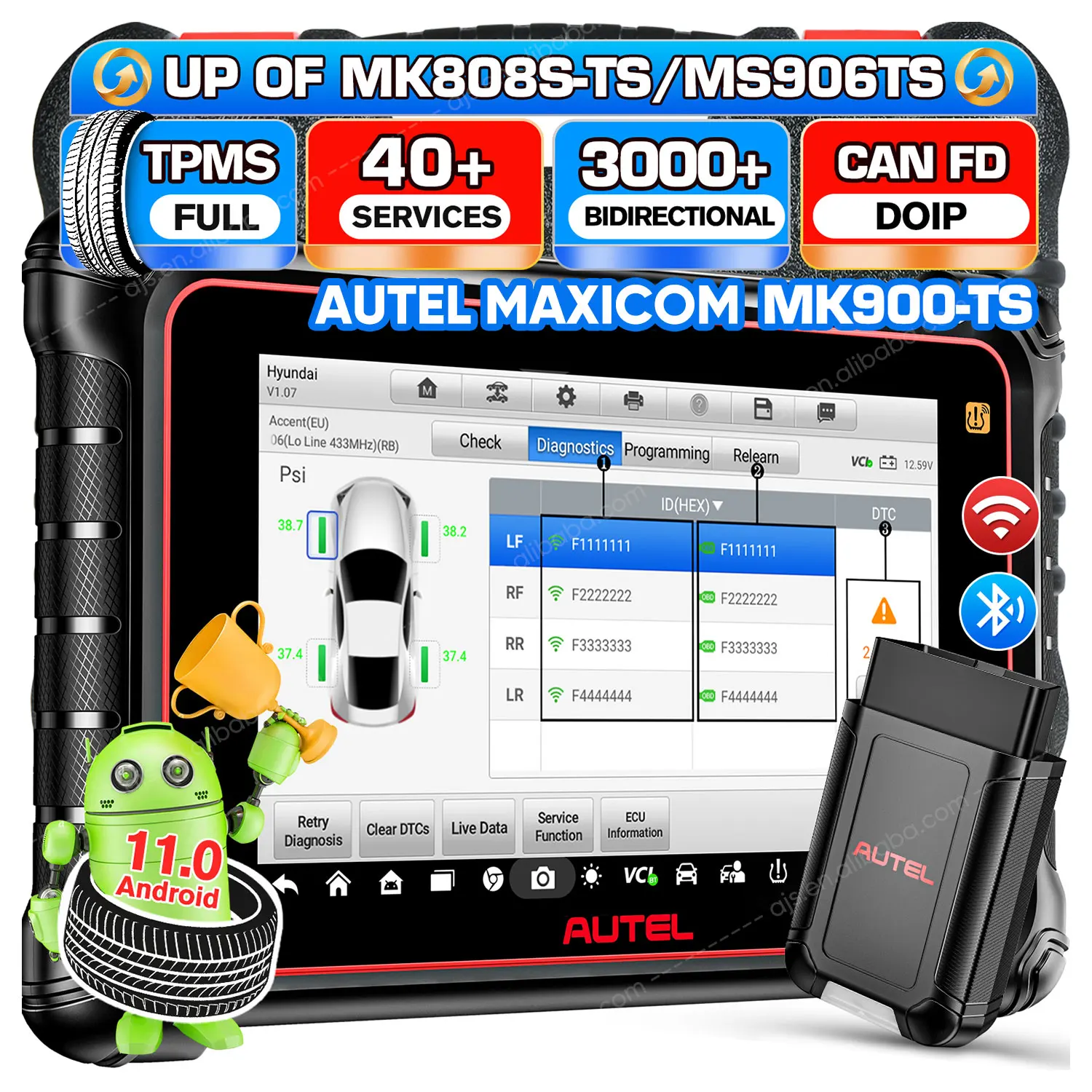 AUTEL MaxiCOM 自動車診断ツール MK900-TS Buy: Autel MaxiCOM MK900-TS TPMS Programming & Diagnostic