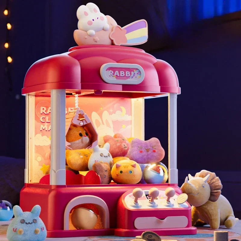 New Pattern Household Claw Machine Large Size Timed Coin Insertion Recreational Machines Children Toys Birthday Gifts Boys Girls 4