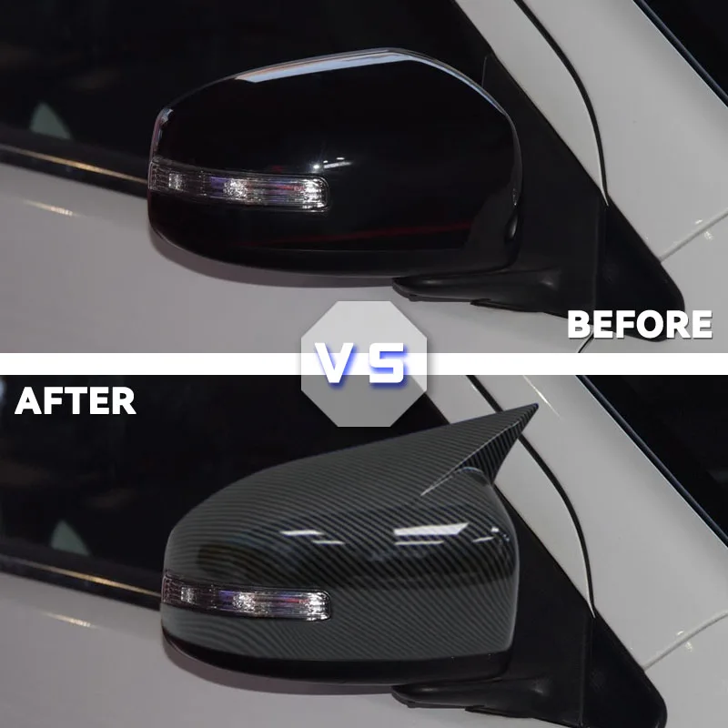 미쓰비시 랜서 X 10 EX EVO 2013-2016 블랙 카본 사이드 문짝 백미러 커버 캡 트림 쉘 스티커, 자동차 스타일링