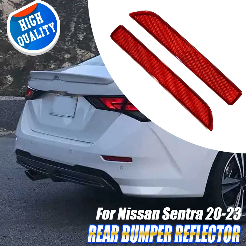 Reflectores Parachoques Nissan Sentra Juego De 2 Reflectores Traseros Rojos Para Parachoques De Nissan Sentra 2013-2018 – Izquierdo Y Derecho, ABS Recambio Reflector Bumper Trasero