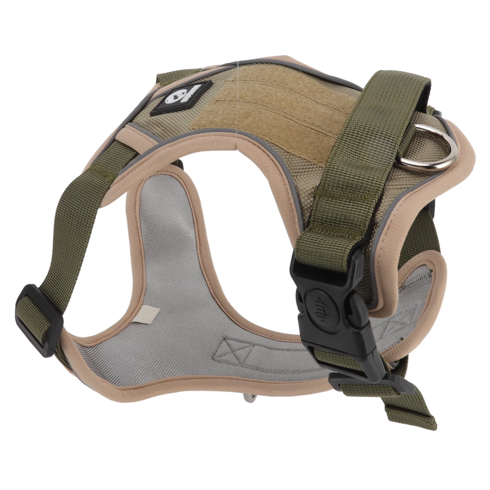 Arnés Chaleco Antiescape Seguridad Perros Grandes - Reflectante, Transpirable, Ajustable, Caqui - Image 6