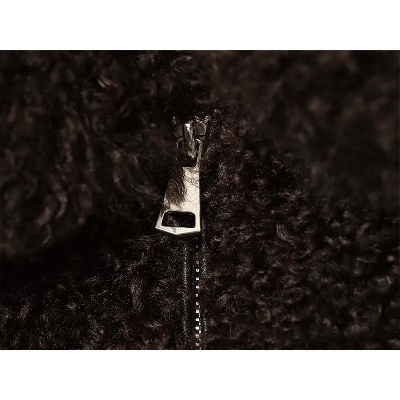 2025 Winter Fleece Short Coats For Women Chic Street Warm Fur Jacket Female Fashion Thicken Long Sleeve Zipper New Outerwear