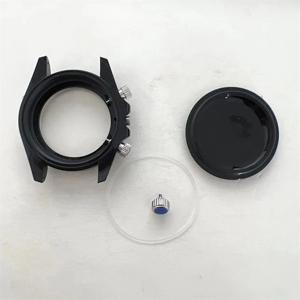 39mm Simple Fashion Sapphire Glass Watch Case Transparent Plastic Watch Case for VK63 Quartz Movement