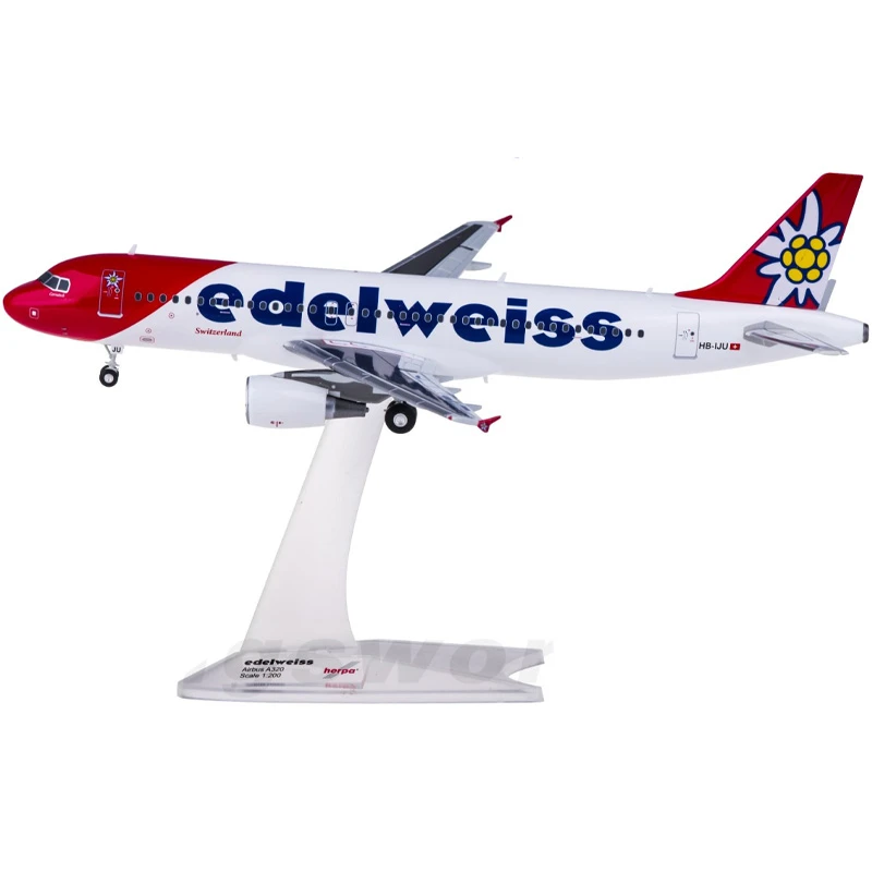 Wijzigingen van oneerlijk eiland Herpa 1:200 Edelweiss Air Airbus A320 HB IJU Vliegtuig Model Speelgoed Voor  Collectible Ornament Display Jongens Gift| | - AliExpress