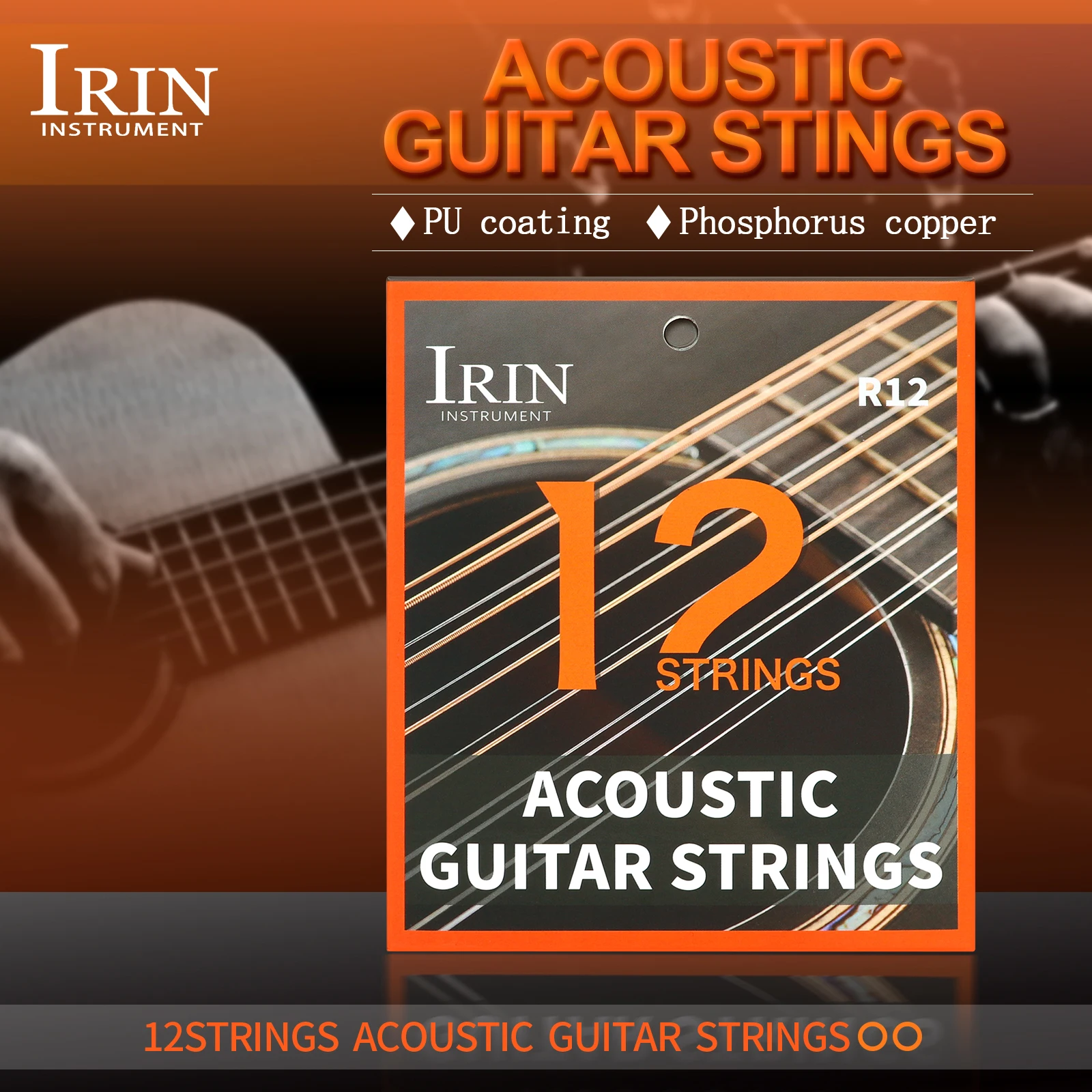 IRINR1212stringFolkGuitarStringsinPhosphorBronzewithPU