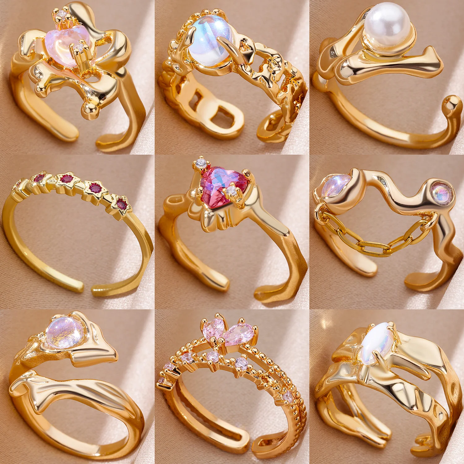 Anello a forma di cuore in oro bianco 18 carati con zaffiri e diamanti di Pasquale Bruni - Italia