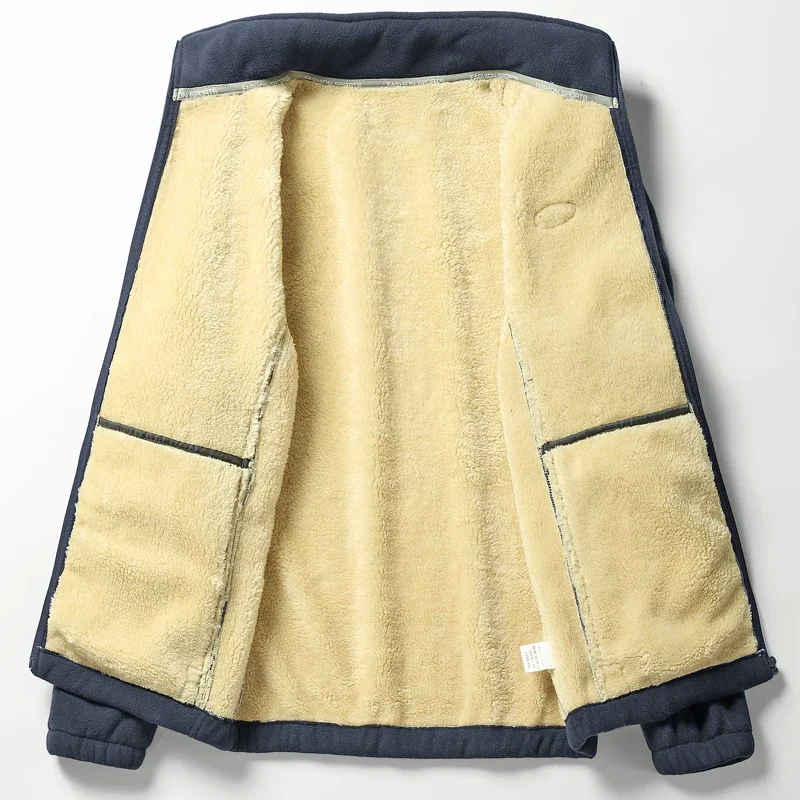 mens Parka Solid color L-6XL 7XL 8XL Men's Jacket Winter New fleecing Warm Jackets men business leisure coat teenager coats 9906