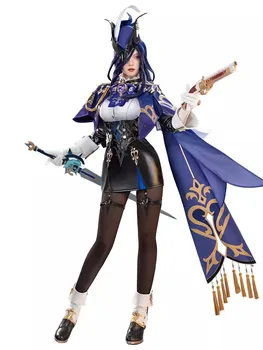 COS-KiKi Genshin Impact Clorinde Game Suit Gorgeous Dress Sexy Uniform Cosplay Costume Halloween Party Role Play Outfit Women