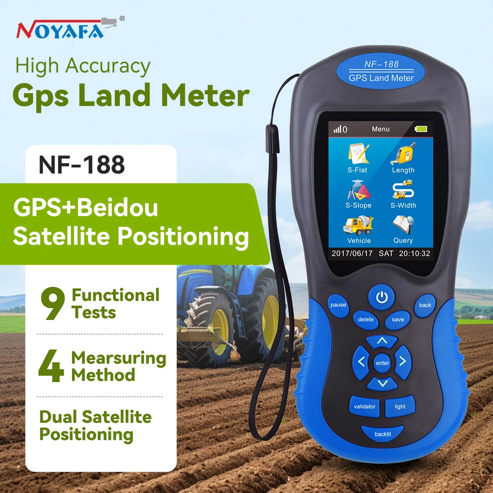 Noyafa NF-188 GPS Land area meter measure device with USB Navigation Track Calculation Meter For Farm Land Mapping Network tool
