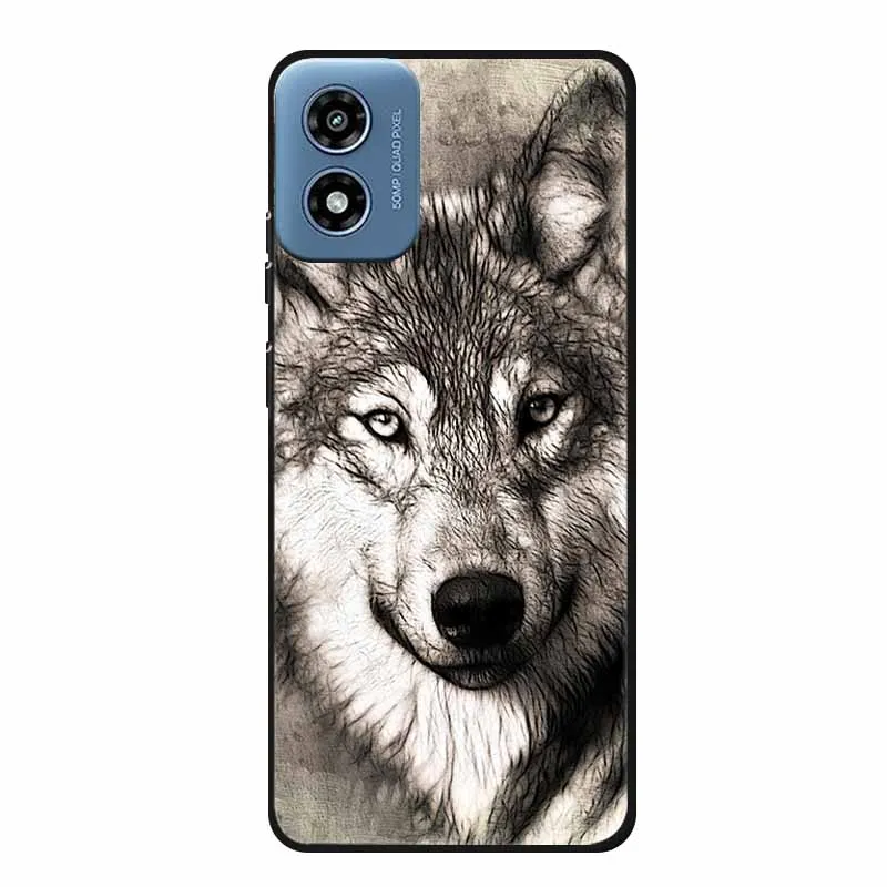 Animal-Themed Soft Silicone Phone Case - Wolf Design -