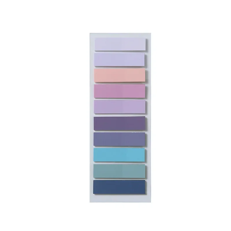 Morandi Color Translucent PET Index Stickers Color Classify Bookmarks Stationery Memo Pad Notebook Key Mark Sticky Notes 200Pcs index sticker notes