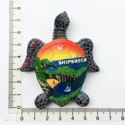 Greek Island Souvenir Fridge Magnets - Colorful Tourist Keepsakes and Home Decor Gifts (Shipwreck - Zakynthos)