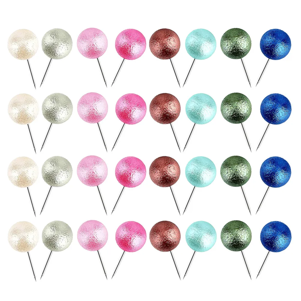 100Pcs 볼 헤드 압정 내마모성 지도 푸시 핀 지도 표시용 사무실 포스터 고정 장식 DIY 공예 용품