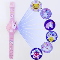 3D Cartoon Stitch Kids Watches For Girls Projection Unicorn Mickey Children Watch Digital Clock Gift Dropshipping montre enfant 2