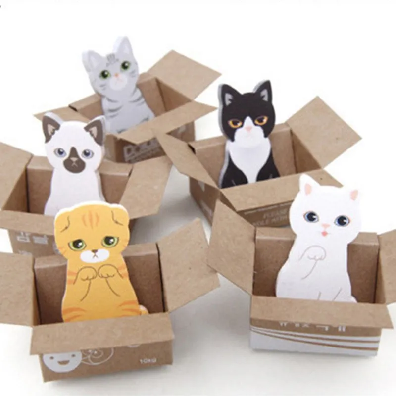 Neptniopllab 8 Pacotes De Notas Adesivas Adoráveis De Gato, 336 Folhas 