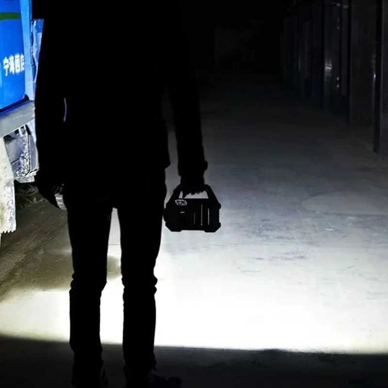 Solar Rechargeable LED Flashlight COB Zoomable Waterproof Tactical Torch Lamp Bulbs Can Charge Mobile Phone Camping Flashlight 6