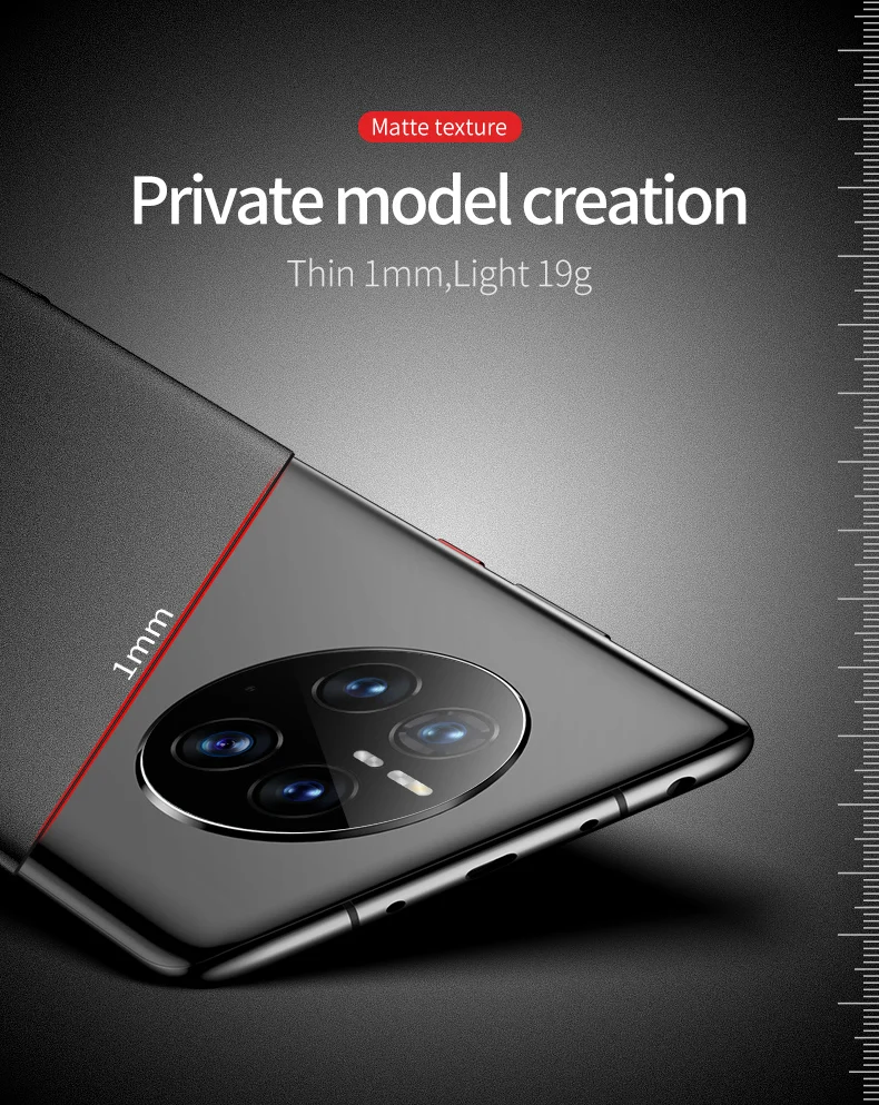 Huawei – coque rigide antichoc pour PC, étui léger, Ultra mince, mat, Mate50 Mate 40 50 60 Pro_voghion.com