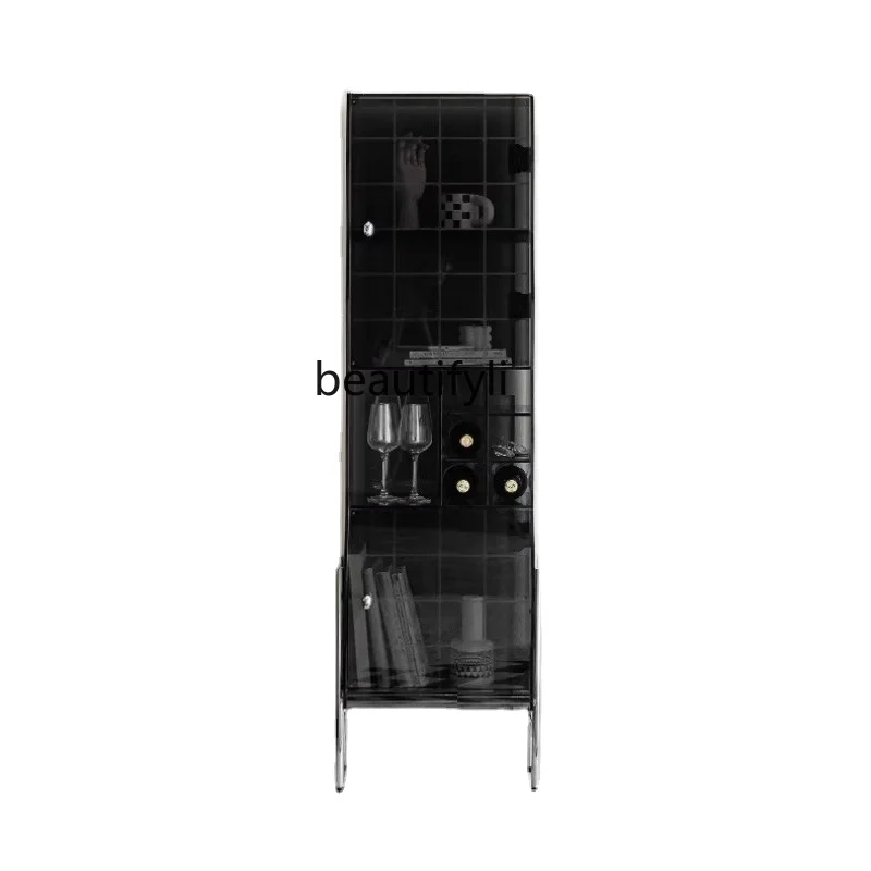 

Light Luxury Wine Cabinet Simple Small Apartment Living Room Narrow Integrated Wall Dining Room Locker Wine Storage Cabinet