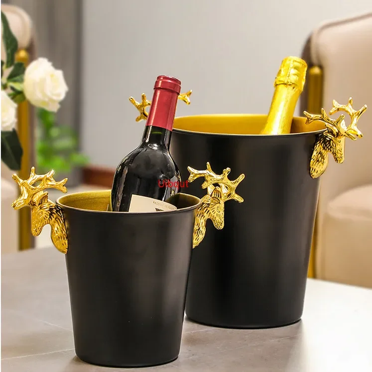 Ice Bucket Cooler for Wine Beer Cocktail Stainless Steel
