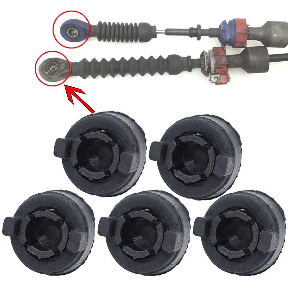 Gear Shift Grommet Adapter Lever Linkage Bushing Sleeve Clips for Nissan Frontier Navara Dualis Qashqai J10 Car Accessories Kit