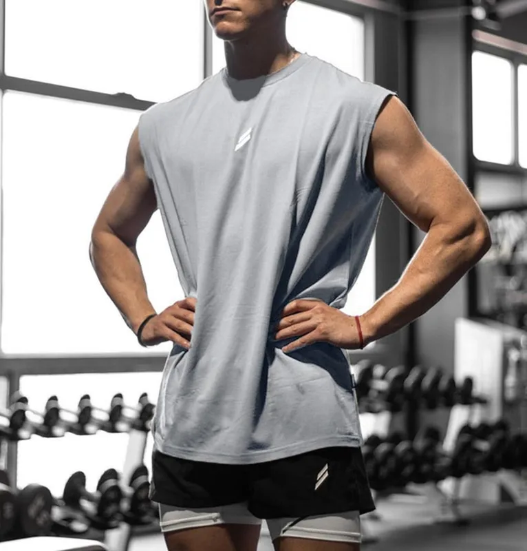 Camiseta deportiva sin mangas para hombre,…