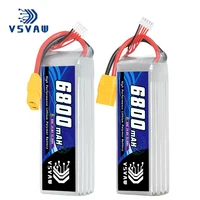 2Pcs VSVAW 6800mAh 4S 14.8V 60C/120C Lipo Battery Remote Control Car Model RC Ship Model Fixed Wing Lithium Battery 1