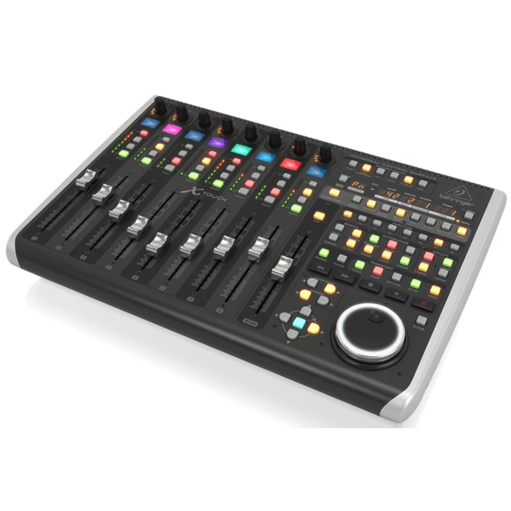 베링거 X-Touch 컨트롤 서피스 USB/MIDI 컨트롤러 (9개의 터치 감응 페이더, 8개의 로터리 엔코더, 92개의 조명 버튼 포함)