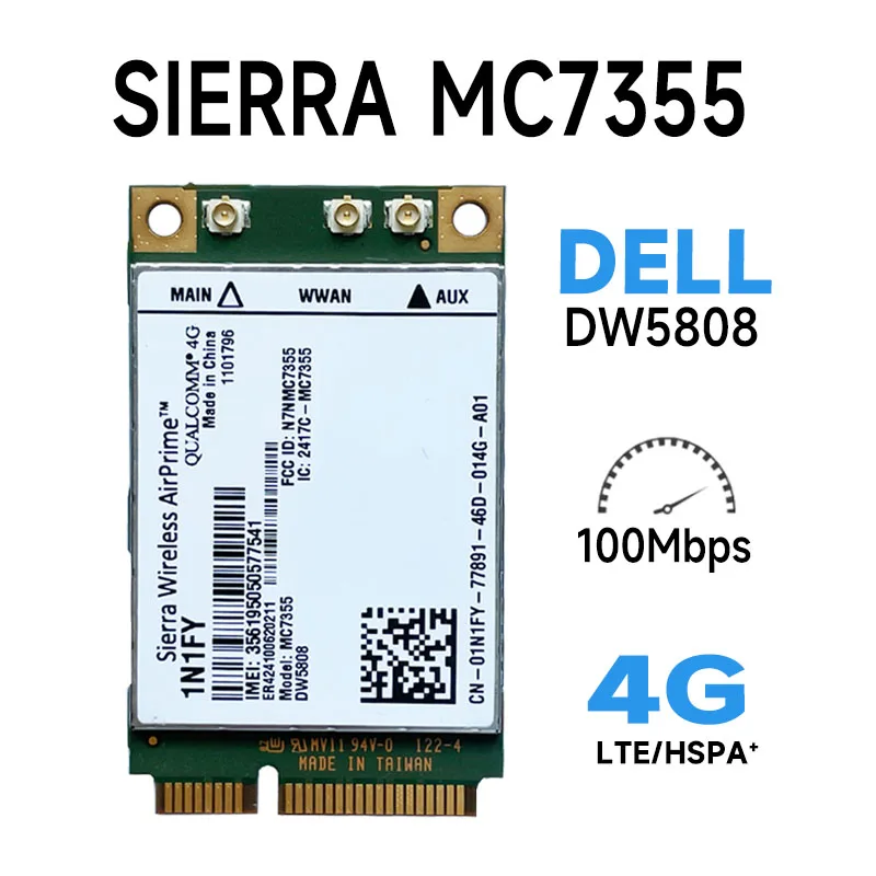 wifi router New Original Wireless Airprime MC7355 PCIe LTE / HSPA + GPS 100Mbps Card 1N1FY DW5808 Sierra 4G Module for Dell 1900/2100/850/70 usb 4g modem sim card