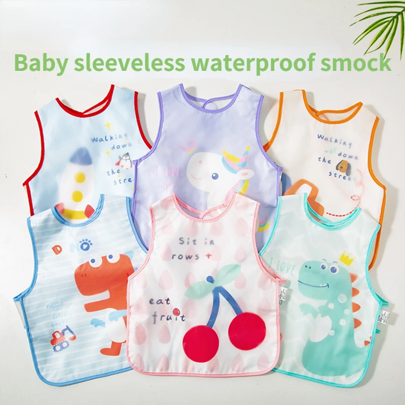 Baby Bibs Smock New Cute Children Baby Stuff Toddler Sleeveless