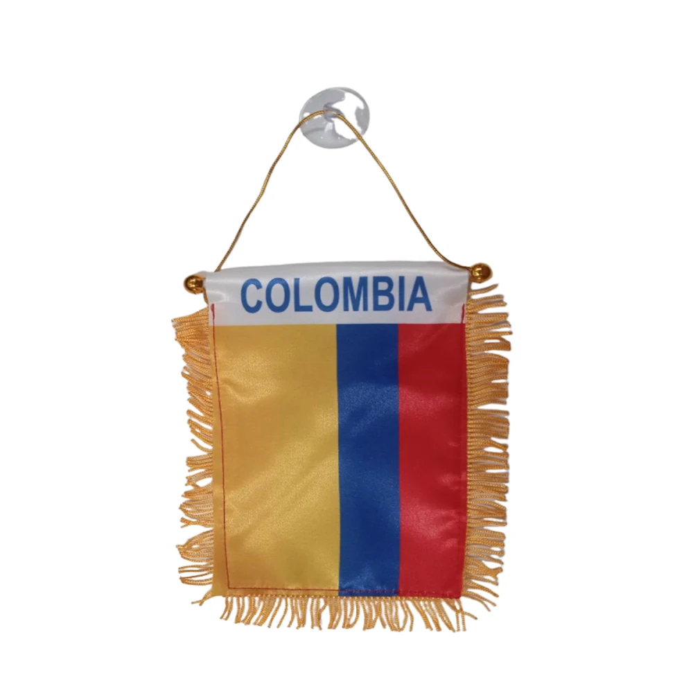 Directly Delivery Car Window Decoration Stain Bunting Pennant Colombia Flags